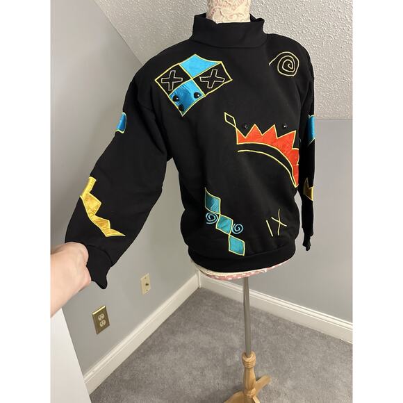 NWT Vintage Eminent Embellished Game Night Party Bunco Bridge Sweater Sz Large - Picture 2 of 9